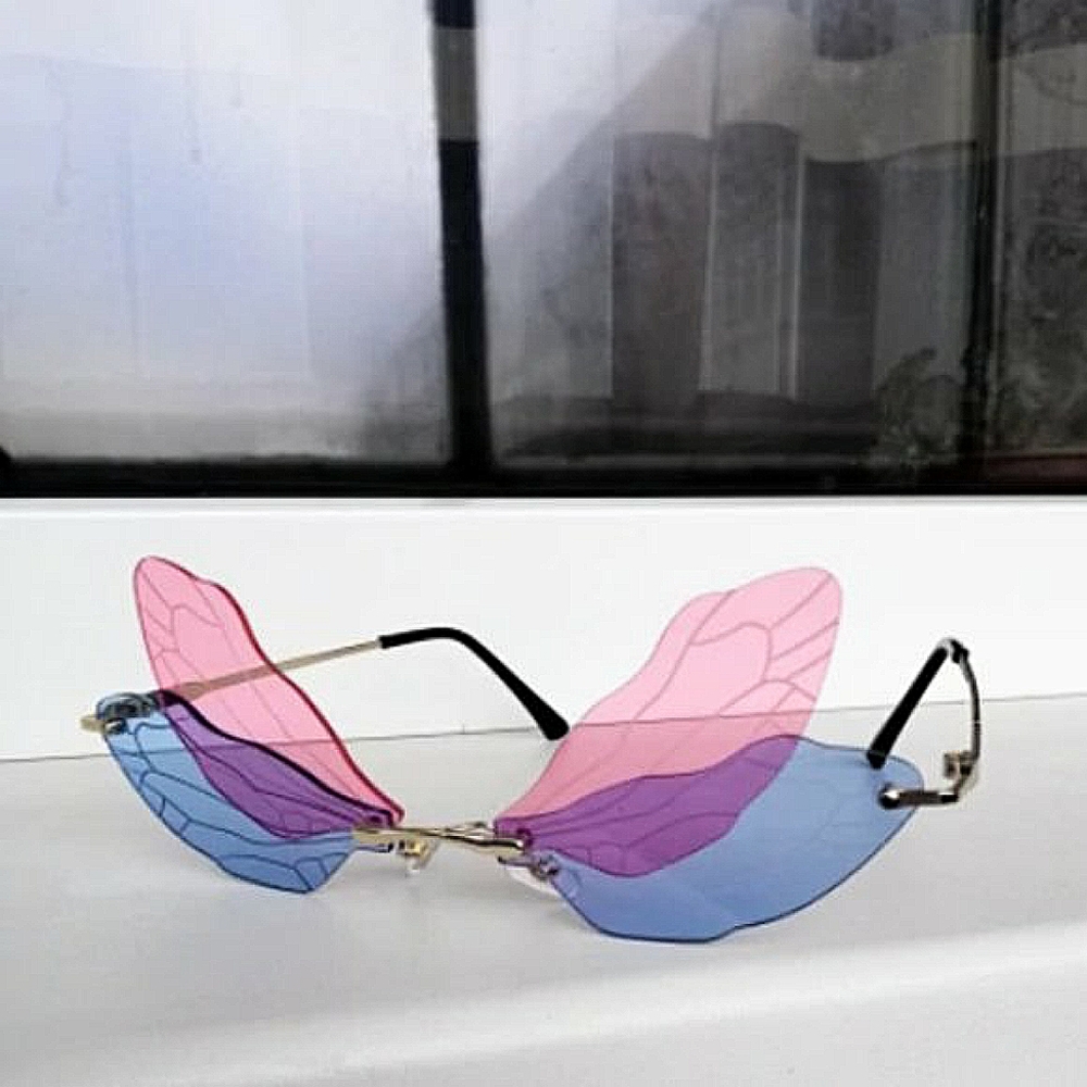 Fairy Wing Glasses - Pink & Blue🏆HP🏆 - Picture 4 of 4